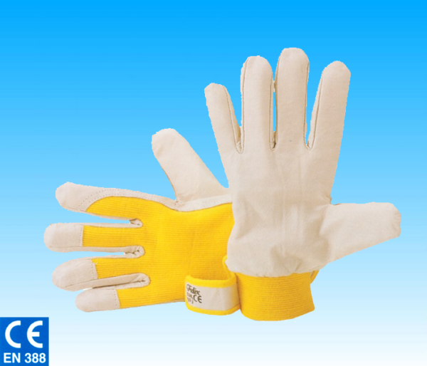 GUANTI PELLE FIORE CHIUSURA CON VELCRO