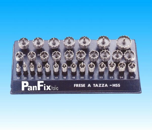 ASSORTIMENTI FRESE A TAZZA – HSS –	COMPOSIZIONE : Ø12÷40