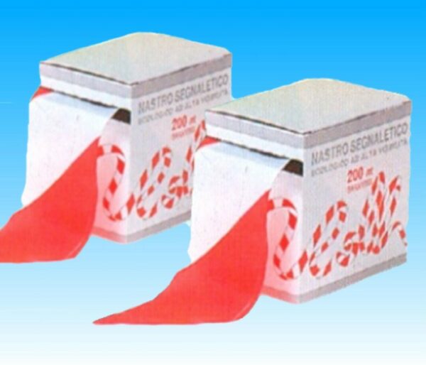 NASTRO SEGNALETICO BIANCO E ROSSO
