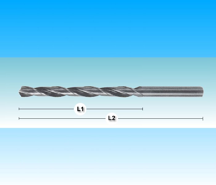 Punte elicoidali con codolo cilindrico in HSS-G, serie lunga