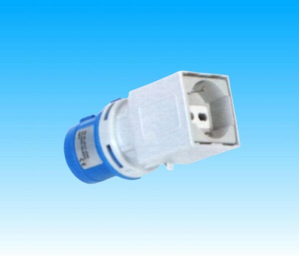 ADATTATORE DA INDUSTRIALE A CIVILE SCHUKO 230 2P+T 16A IP44