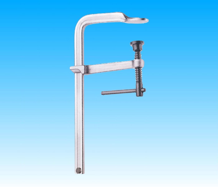 Strettoio a vite, con manico ad astina in acciaio