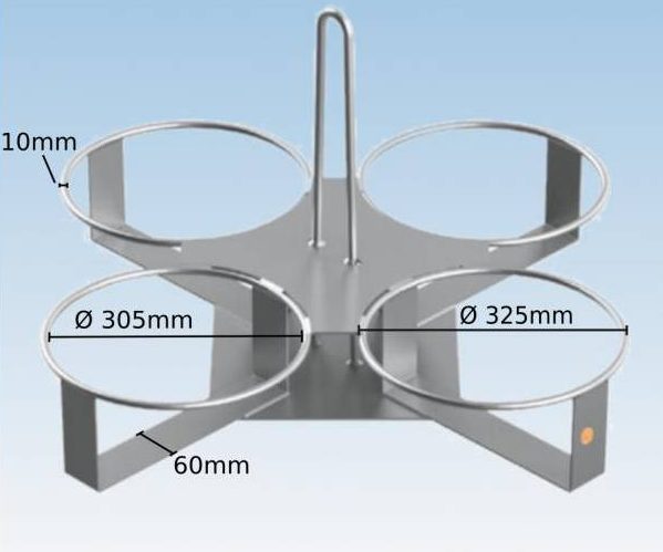 PORTA SECCHI PER EDILIZIA A 4 MODULI